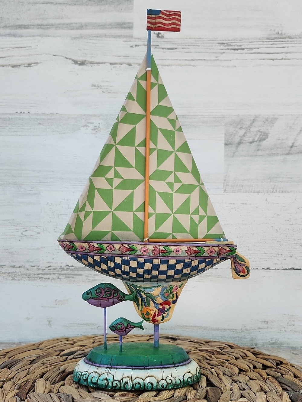 VTG JIM SHORE "THE WIND AT MY BACK" SAILBOAT